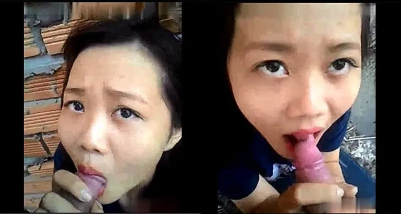 Em người yêu mút củ khoải ở vườn sau nhà